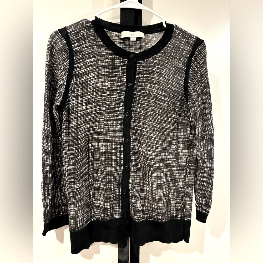 LOFT Monochrome Women's Cardigan Sz M